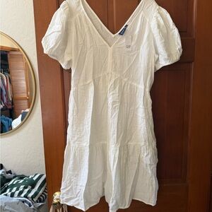 GAP Ivory V-Neck Dress